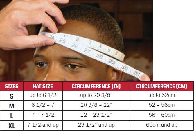 riddell victor youth helmet size chart