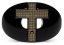 Battle "3D Diamond Cross" Chrome Oxygen Football Mouthguard - Black-Diamond