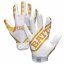 Battle Ultra-Stick Receiver Gloves White-Gold - Size: Medium