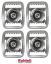 Riddell Chin Strap Buckle Stainless Steel - Set 4pcs.