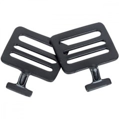 Shoulder Pads T-Hook Black 1-1/2" - Set 2 st.