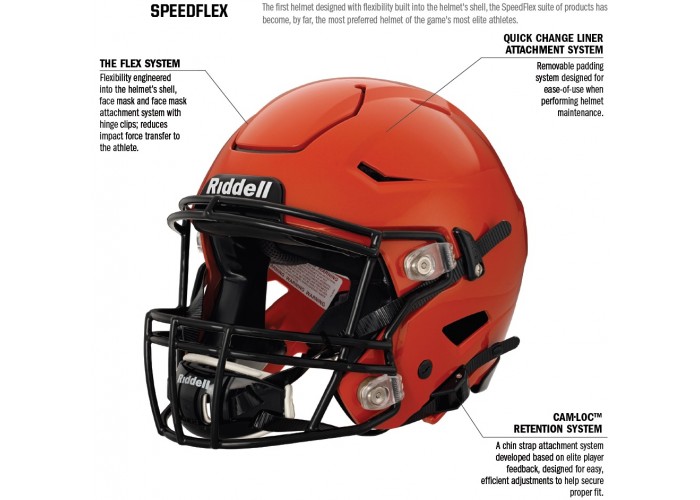 Riddell SpeedFlex - Orange High Gloss - Helmet Size: XLarge