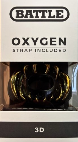 Battle "3D Predator" Oxygen Football Mouthguard - Black-Gold