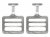 Shoulder Pads T-Hook Stainless Steel - 1" - SET 2ks
