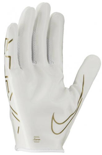 Nike Vapor Jet 7.0 Football Gloves - White/Gold - Size: Small