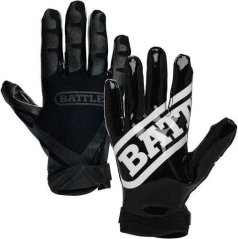Battle Double Threat Receiver Gloves Black