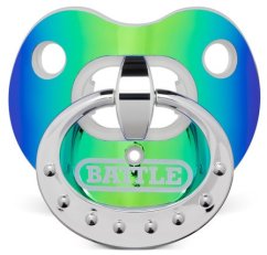 Battle "Binky" Iridescent Oxygen Football Mouthguard - Blue-Green