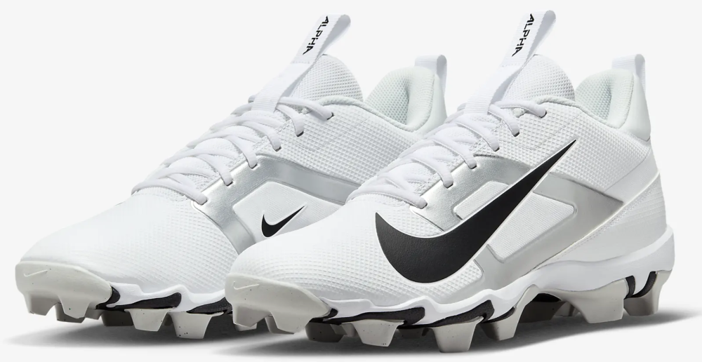 Football Cleats Nike Alpha Menace Shark 4 - White - Size: 10.5 US
