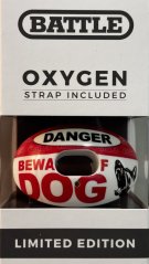 Battle "Beware of Dog" Oxygen Football Mouthguard - Red-White