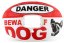Battle "Beware of Dog" Oxygen Football Mouthguard - Red-White