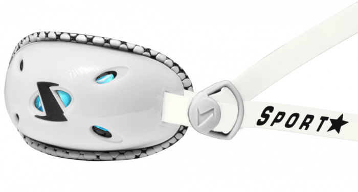 SportStar X-1 Evolution Gel Chin Strap - White - Size: L/XL