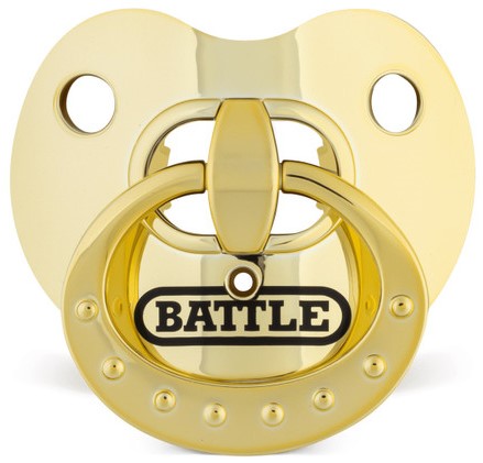 Battle Binky Oxygen CHROME protector bucal de fútbol americano - Oro
