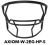 Riddell AXIOM Facemask - W-2EG-HP-S - Facemask Color: Scarlet