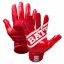 Battle Double Threat Receiver Gloves Red - Taglia: Large