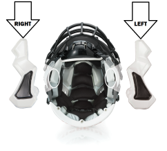Wangenpolster Riddell SpeedFlex Face Frame Pad 3/4" Black