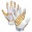 Battle Ultra-Stick Receiver Gloves White-Gold - Size: Large