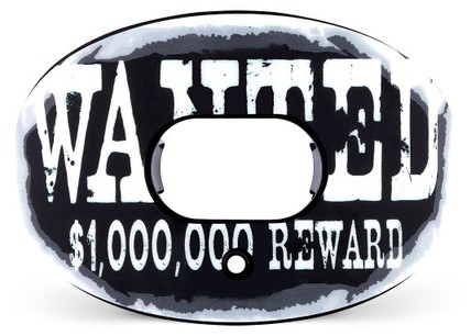 Battle "WANTED" Oxygen Football Mouthguard - Black