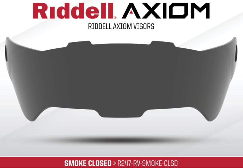 Riddell Axiom Visor Smoke - Closed