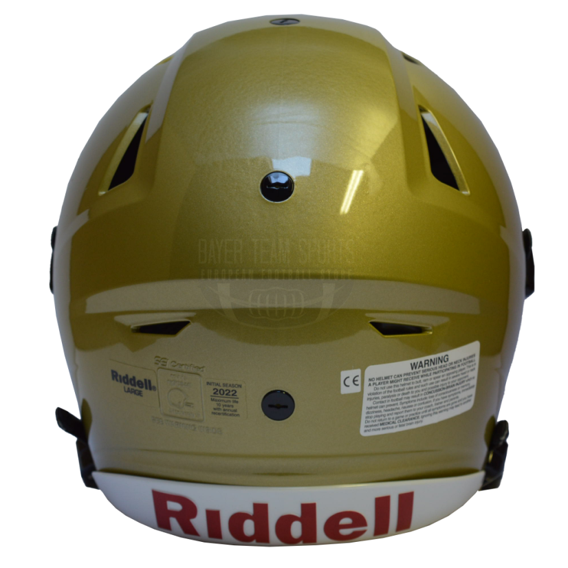 Riddell ゴールド ヘルメット Kaisers Riddell SpeedFlex Football Helmet - Helmet Size: Large