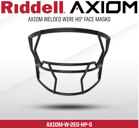 Riddell AXIOM Facemask - W-2EG-HP-S - Facemask Color: Scarlet