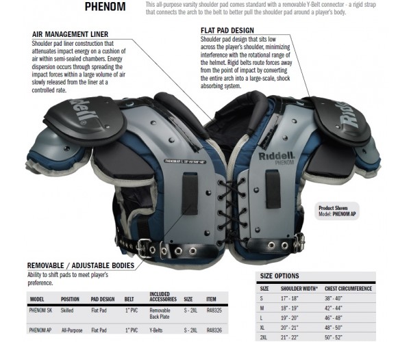 Riddell Phenom SK - Taglia: Large 19-20"