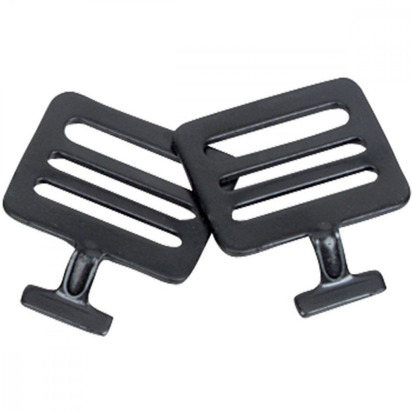 Shoulder Pads T-Hook Black 1-1/2" - Set 2 pcs.