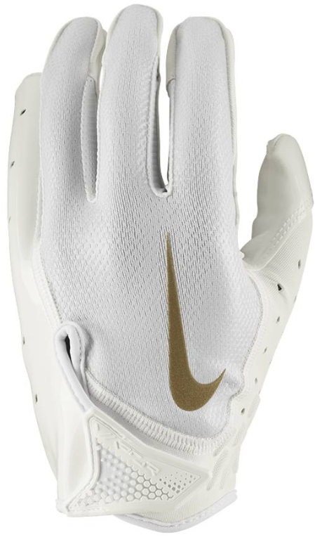 Nike Vapor Jet 7.0 Football Gloves - White/Gold :: Bayer Team Sports