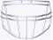 Riddell S2BDC-HS4 Facemask - Barva Mřížky: Lt.Gray HS4