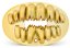 Battle "3D Jaws" Oxygen Football Mouthguard - Gold