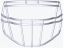 Riddell S2BDC-HS4 Facemask - Facemask Farbe: Weiß HS4