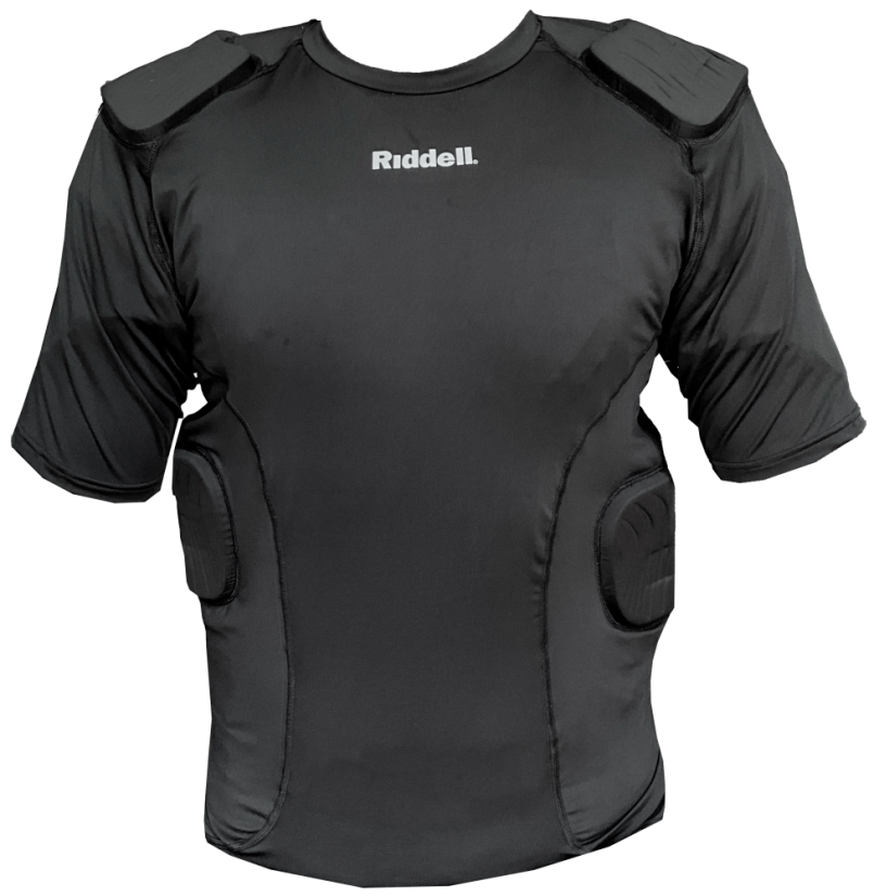 Riddell 5-PC triko s integrovanými chrániči - Černá - Velikost: XLarge