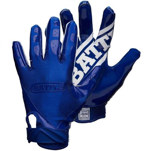 Battle Double Threat Receiver Gloves Navy - Velikost: Large