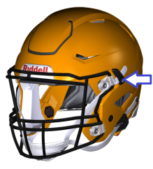 Riddell Axiom/SpeedFlex Strap Loc Black