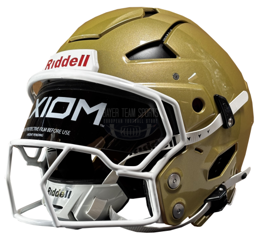 Riddell Axiom Varsity Football Helmet - Vegas Gold - Helmet Size: 7-3/4 Riddell Axiom Varsity Football Helmet - Vegas Gold - Helmet Size: 7-3/4