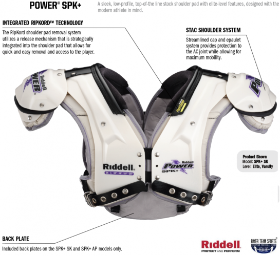 Riddell Power SPK+ Skilled - 2024 - Size: Large 19-20"