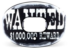 Battle "WANTED" Oxygen Football Mouthguard - Black