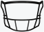 Riddell SF-Kicker SpeedFlex Facemask - Facemask Farbe: Black SF