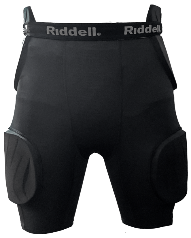 Riddell 5-PC Integrované šortky 5 chráničů - Černá