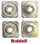 Riddell T-Nuts, #8-32 x 1/8" Stainless Steel - Set 4pz.