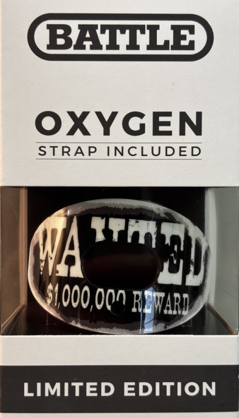 Battle "WANTED" Oxygen Football Mouthguard - Black
