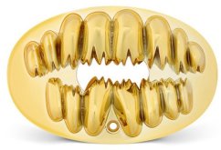 Battle "3D Jaws" Oxygen Football Mouthguard - Gold