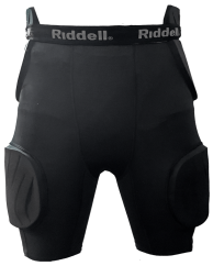 Riddell 5-PC Integrované šortky 5 chráničů - Černá