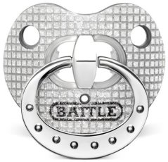 Battle "Binky Diamond" Oxygen Football Mouthguard - Silver