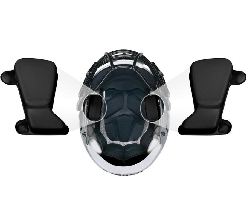 Wangenpolster Riddell Speed Icon Inflatable S-Pad Black - Pad size - Thickness: 1.0" - 2,54 cm