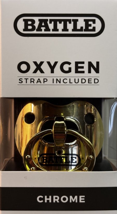 Battle Binky Oxygen CHROME protector bucal de fútbol americano - Oro