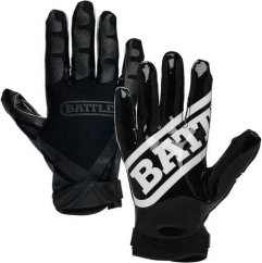 Battle Double Threat Receiver Gloves Black