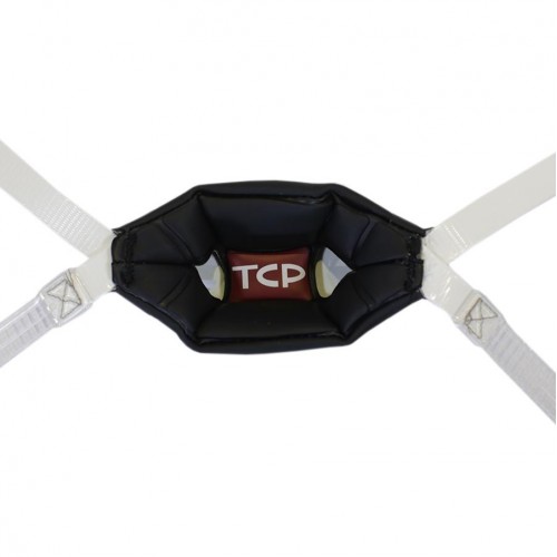 Riddell TCP Chin Strap - Bianco - Taglia Mentoniera: TCP S/M