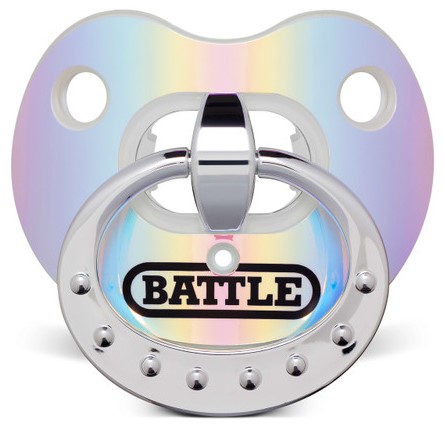 Battle "Binky" Iridescent Oxygen Football Mouthguard - Blue-Purple