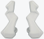 Riddell SpeedFlex Face Frame Pad 3/4" White - Strana: Pravé ucho