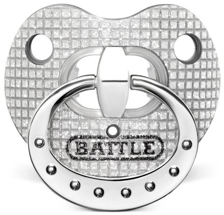 Battle "Binky Diamond" Oxygen Football Mouthguard - Silver